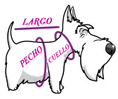 Medidas corporales del perro.