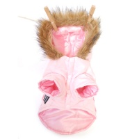 Abrigo rosa para perros impermeable.